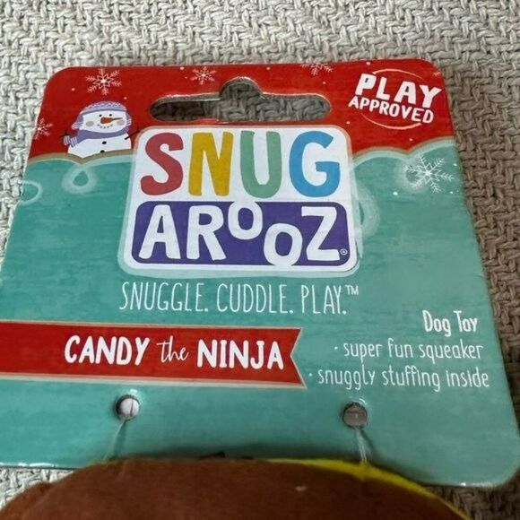 Christmas Candy Cane Gingerbread Ninja Dog Toy NWT Cute Funny Gift Puppy - Picture 4 of 5